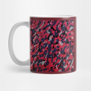 Camouflage - Dark Red Blue Mug